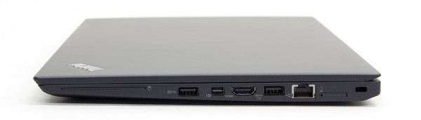 右側面には1000BASE-T対応有線LAN端子、アナログRGB（D-sub15ピン）端子、HDMI端子、USB3.0×