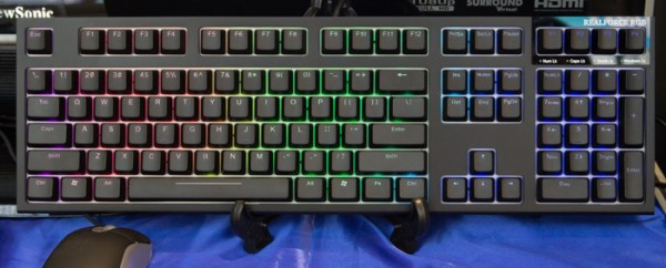 COMPUTEXの会場でサンプルとして展示されていた「REALFORCE RGB for Gamer」