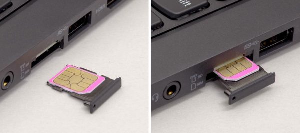 microSDメモリーカードスロットの下にSIMカードスロットがありますが、利用できませんでした。国内では非対応のようです