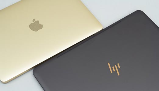 HP Spectre 13と12インチMacBook