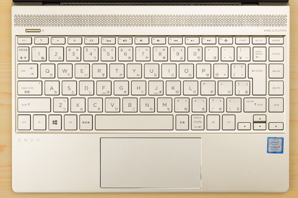 HP ENVY 13のキーボード