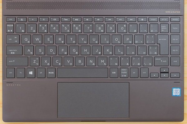 HP Spectre x360のキーボード