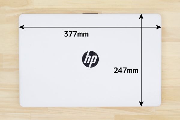 HP 15-db0000　本体サイズ
