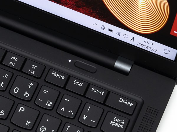 ThinkPad X1 Carbon Gen 9　指紋センサー