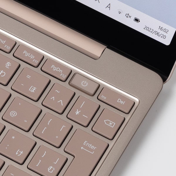 Surface Laptop Go 2　指紋センサー